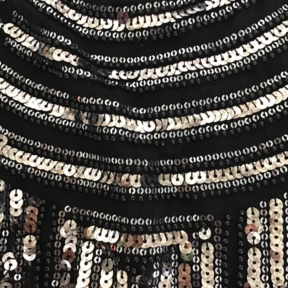 EXPRESS BLACK SEQUIN FRONT HALTER NECK TANK TOP… - Picture 7 of 12